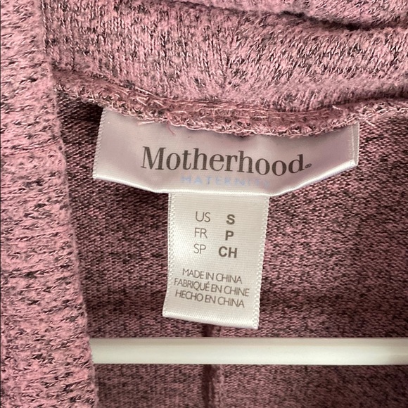 Oversized Light Purple/Black Maternity Sweater - Picture 3 of 4